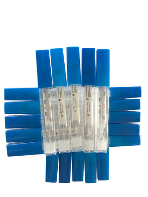 Suporte personalizado Termômetro de vidro amarelo/azul para medir a temperatura do corpo humano