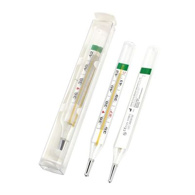 Termômetro Oral de Vidro Vermelho Líquido Médico da axila Rectal com Suporte OEM Personalizado