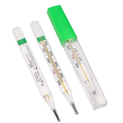 Termômetro Oral de Vidro Vermelho Líquido Médico da axila Rectal com Suporte OEM Personalizado