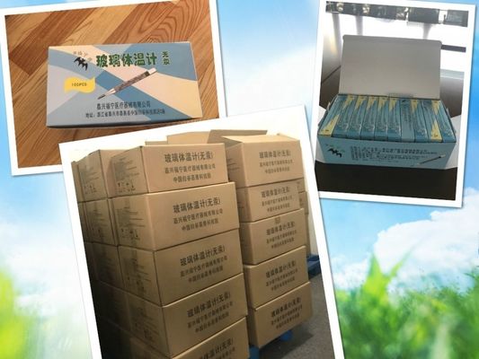 Suporte personalizado de vidro sem mercúrio de axila termômetros digitais clínicos orais