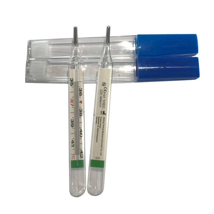 OEM Suporte Clinical Glass Mercurio-free Scale Thermometer para Oral Rectal Axillary